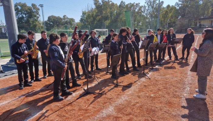 Arts Week meets Sports Day: School Band Brings the Beat to the Athletic Field!